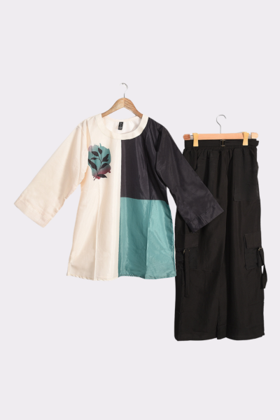 Grip printed 2 piece shirt & trouser