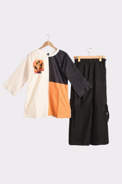 Grip printed 2 piece shirt & trouser
