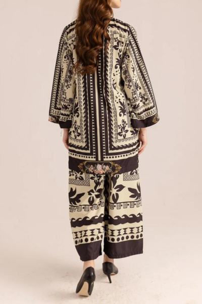 Stitched 2 piece printed shirt and printed trouser