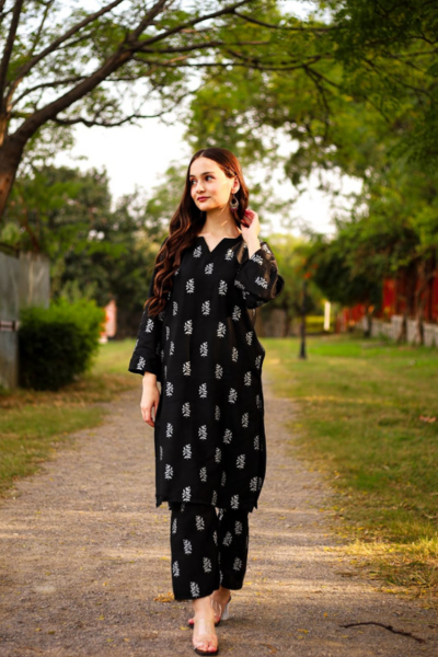 Saleha Block Print 2Pc Dress