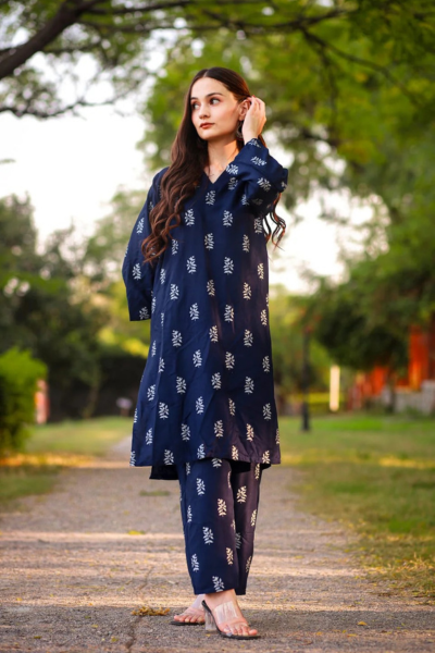 Saleha Block Print 2Pc Dress