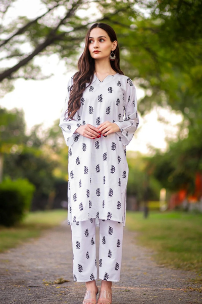 Saleha Block Print 2Pc Dress